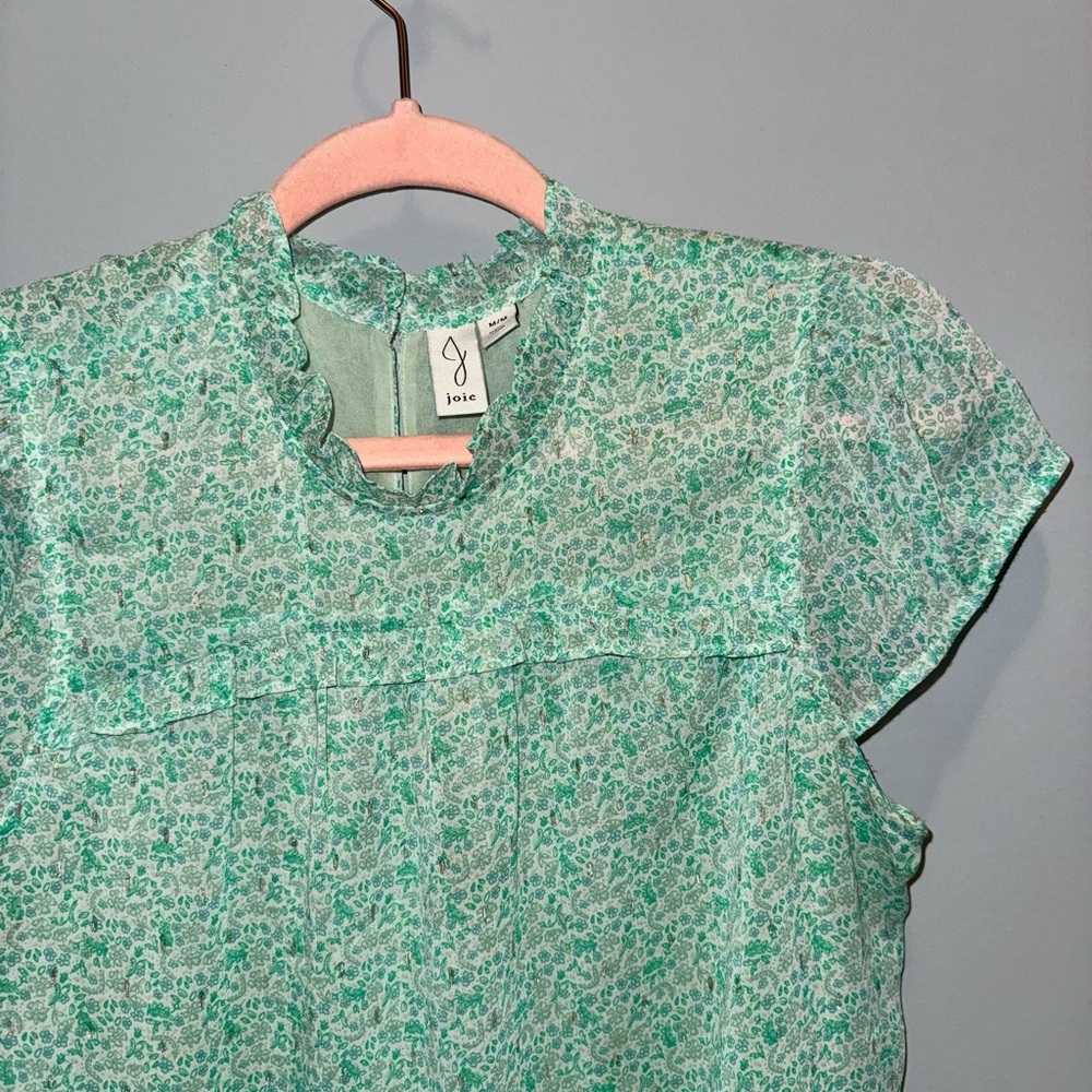 Joie Light Green Patterned Blouse - Picture 2 of 6